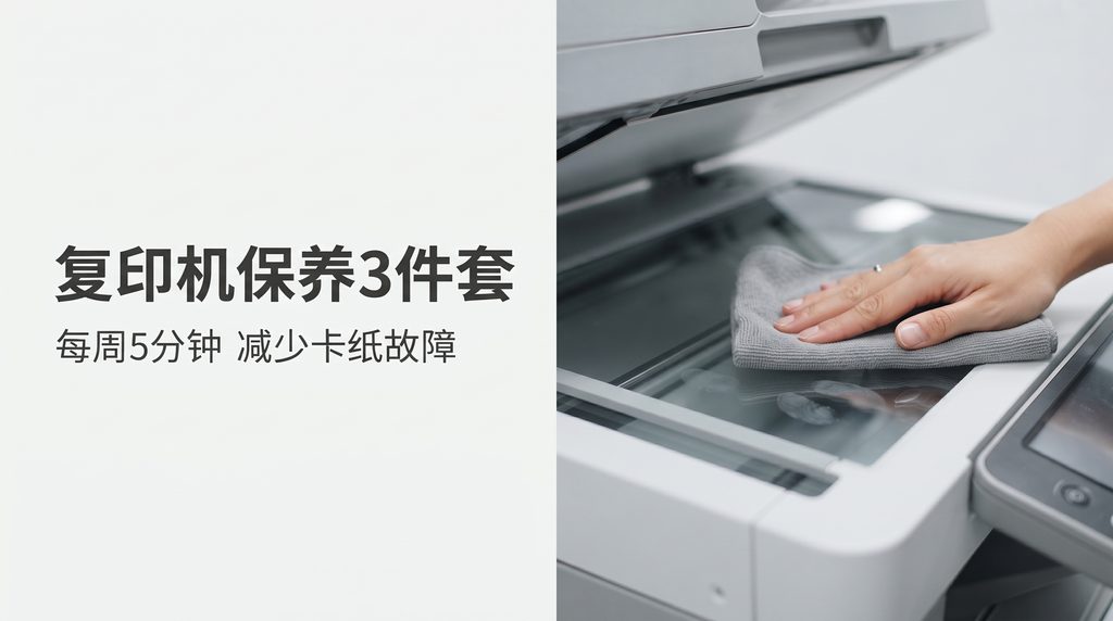 复印机日常保养怎么做?每周5分钟,减少卡纸故障、省下维修费 封面图 copier daily maintenance guide